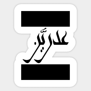 Adrian in Cat/Farsi/Arabic Sticker